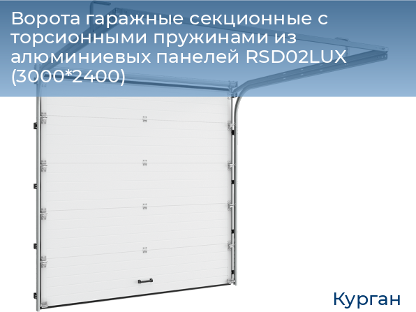 Ворота гаражные секционные с торсионными пружинами из алюминиевых панелей RSD02LUX (3000*2400), kurgan.doorhan.ru