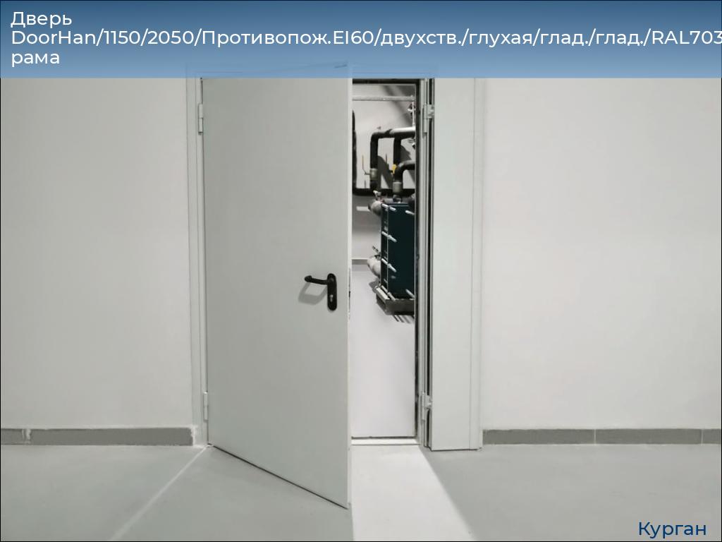 Дверь DoorHan/1150/2050/Противопож.EI60/двухств./глухая/глад./глад./RAL7035/прав./угл. рама, kurgan.doorhan.ru