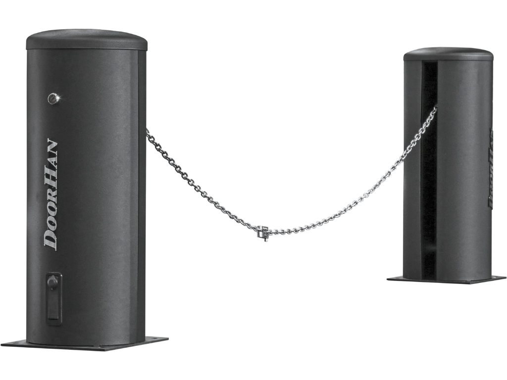 Комплект цепного шлагбаума Chain-barrier7-base. В составе: Шлагбаум цепной Chain-barrier(Slave)-PRO, Шлагбаум цепной Chain-barrier(Master)-PRO, Цепь 7.5 метров для Chain-barrier (DOORHAN).