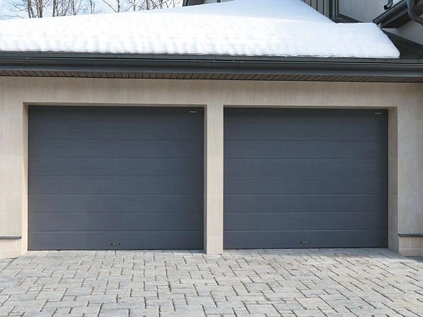 Cекционные ворота 3100х2600 мм антрацитовые DoorHan RSD02, kurgan.doorhan.ru